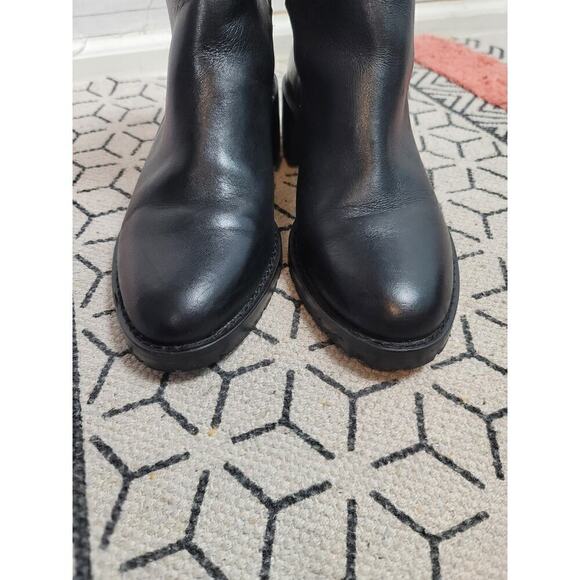 ANN TAYLOR LEATHER BLACK ANKLE BOOTIES, SZ 7 - Picture 3 of 15